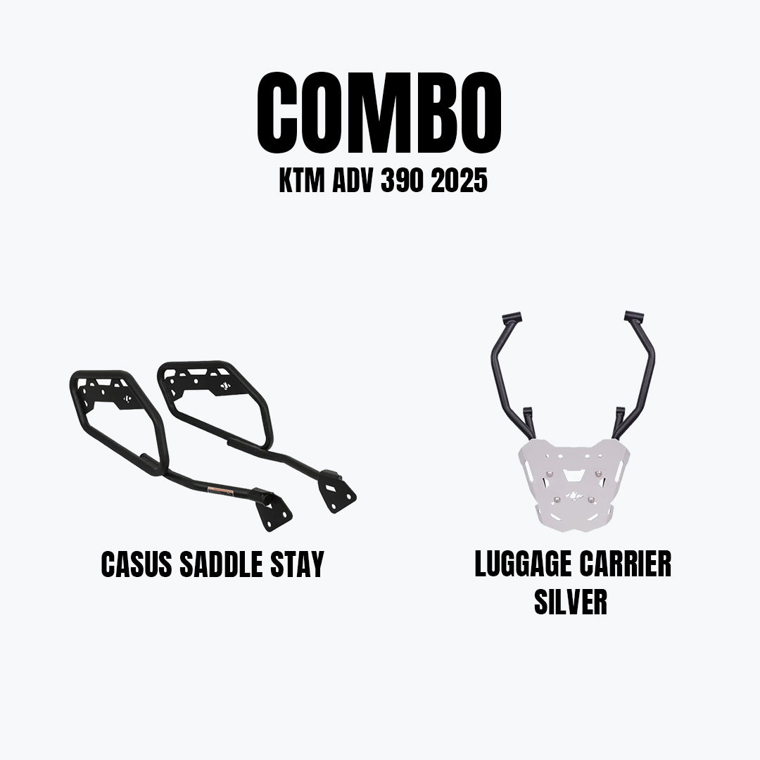 Legundary KTM ADV 390 2025 Casus Saddle Stay & Gopher Luggage Carrier AL Combo