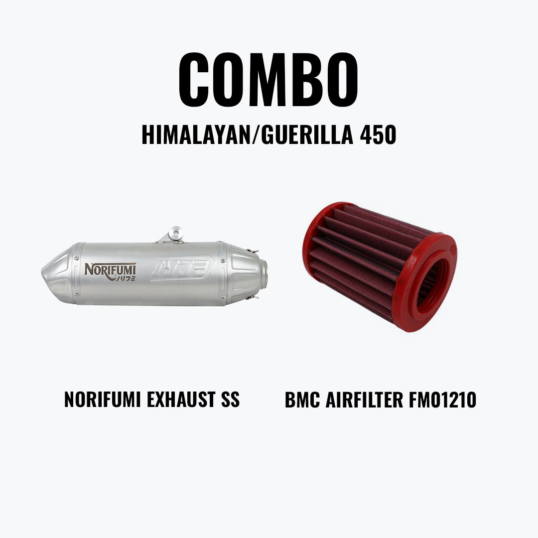 NORIFUMI Slipon Whoops SS Himalayan/Guerilla 450 Long + BMC Air Filter FM01210