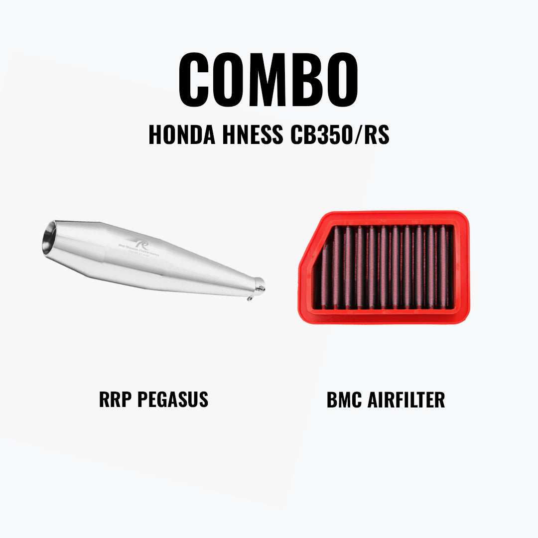 Red Rooster Performance PEGASUS HNESS CB350 RS POLISH + BMC AIRFILTER