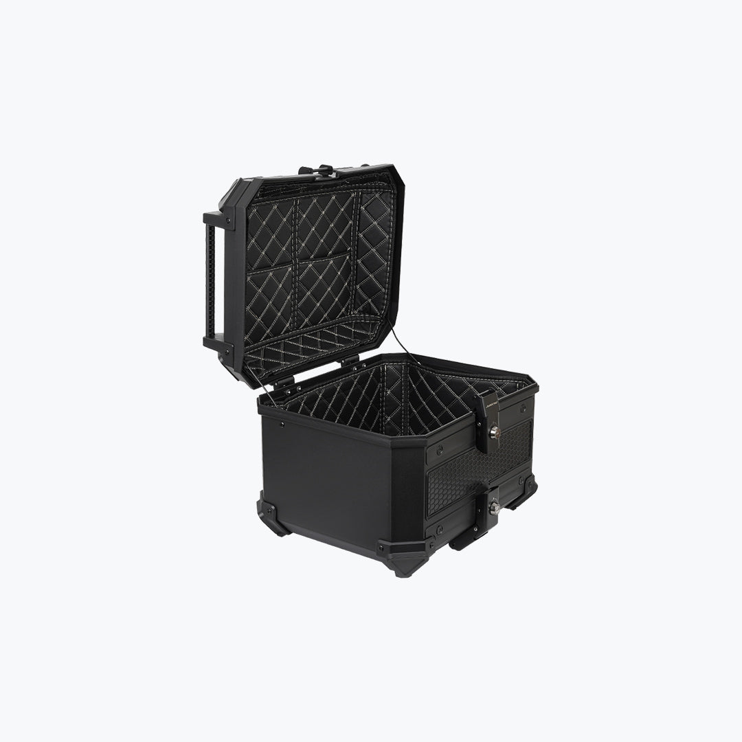 JB Racing Top Box MC 45L Black Economy With Backrest Pad