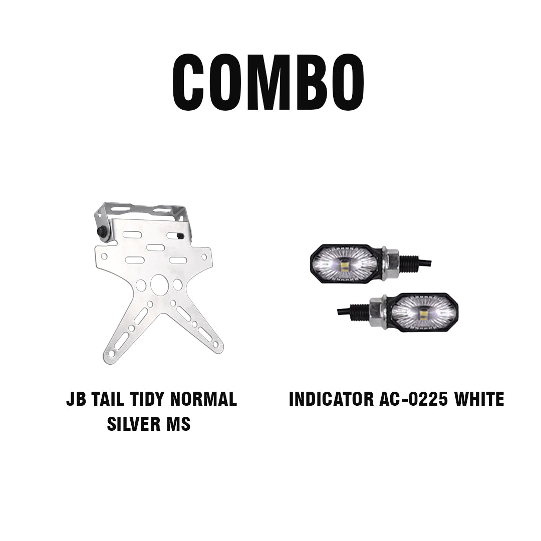 INDICATOR AC-0225 WHITE + JB TAIL TIDY NORMAL SILVER MS