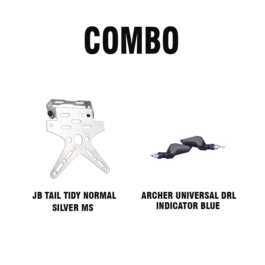 ARCHER UNIVERSAL DRL INDICATOR BLUE + JB TAIL TIDY NORMAL SILVER MS