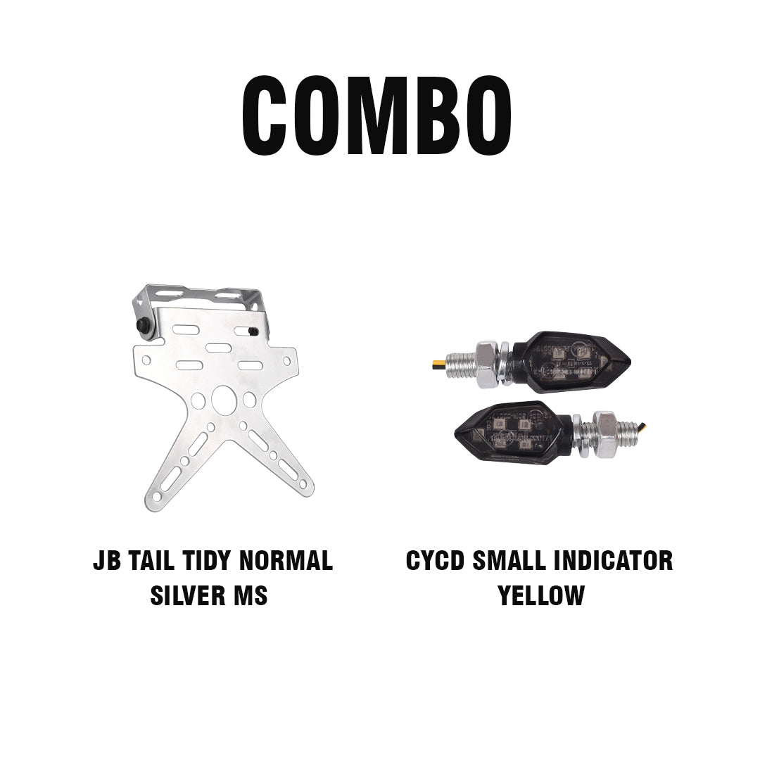CYCD SMALL INDICATOR YELLOW + JB TAIL TIDY NORMAL SILVER MS