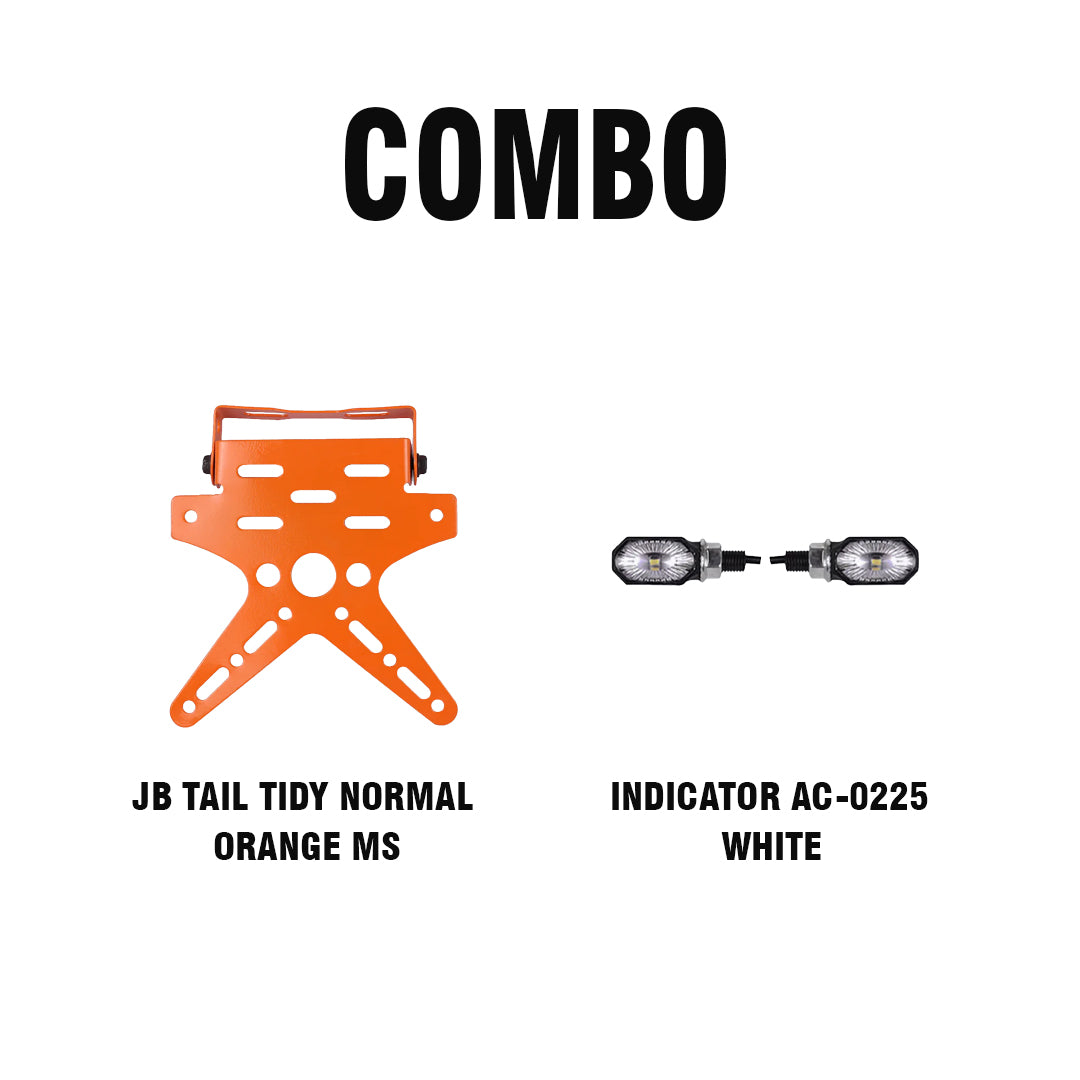 INDICATOR AC-0225 WHITE + JB TAIL TIDY NORMAL ORANGE MS