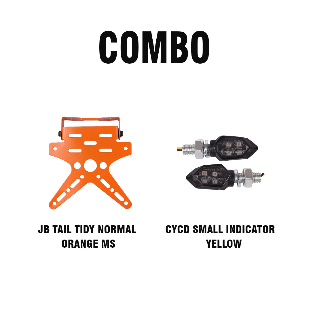 CYCD SMALL INDICATOR YELLOW + JB TAIL TIDY NORMAL ORANGE MS