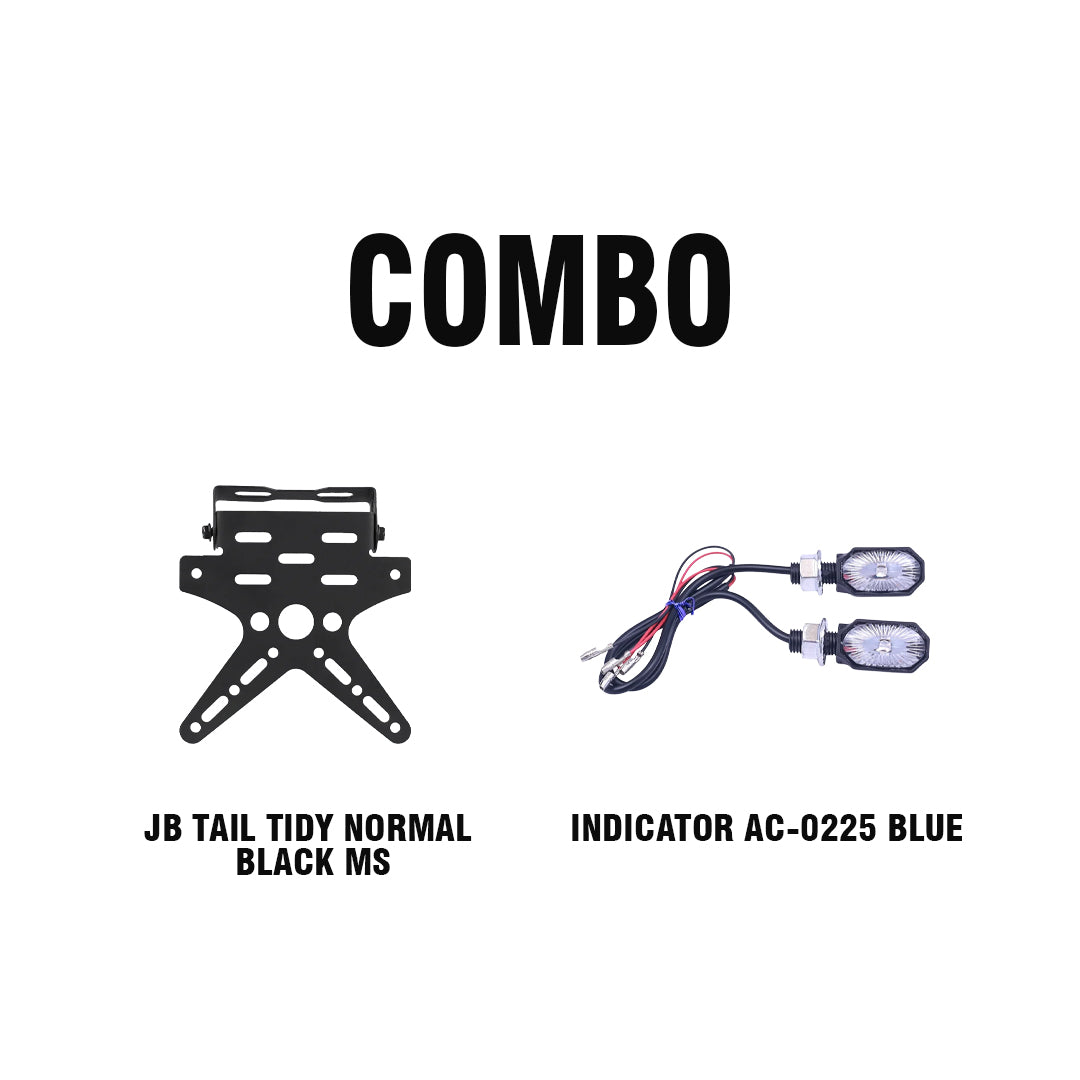 JB TAIL TIDY NORMAL BLACK MS + INDICATOR AC-0225 BLUE