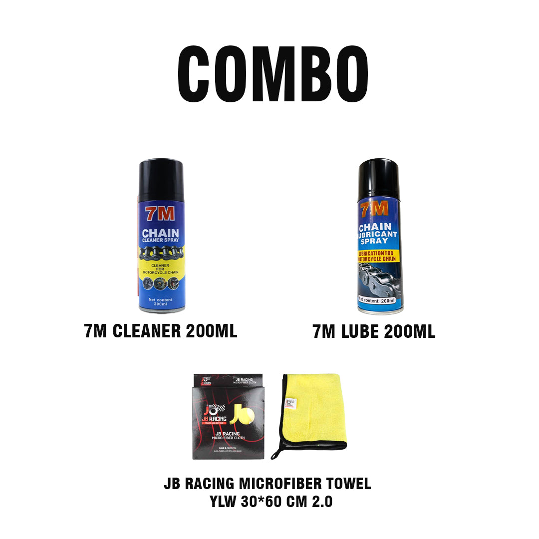 7M CLEANER & LUBE 200ML + JB MICROFIBER TOWEL YLW 30*60 CM 2.0