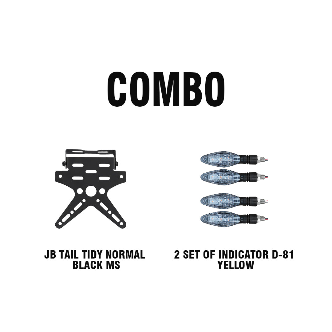 2 SET OF INDICATOR D-81 YELLOW+JB TAIL TIDY NORMAL BLACK MS
