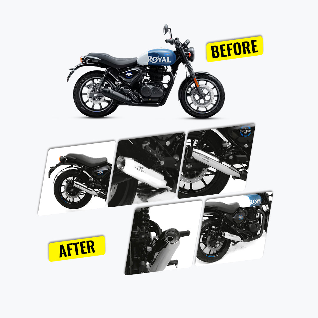 Red Rooster Performance Hunter 350 Exhaust | Rumbler Max | Polish