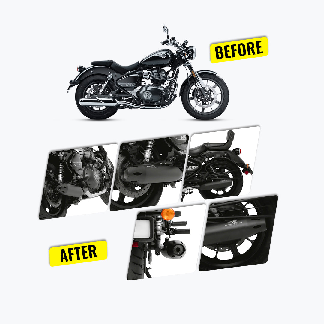 Red Rooster Performance Astral Pro Exhaust Super Meteor 650 Black Matte