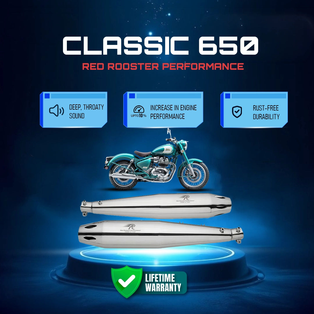 Red Rooster Performance Classic 650 Atlas Pro Polish Exhaust