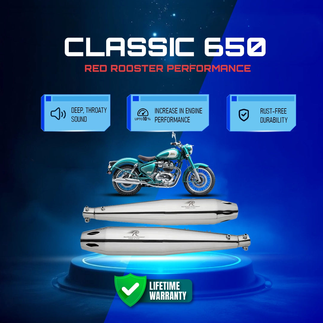 Red Rooster Performance Classic 650 Atlas Pro Polish Exhaust