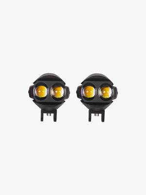 HJG 2 LED Pod Dual Color Pair Fog Light Round