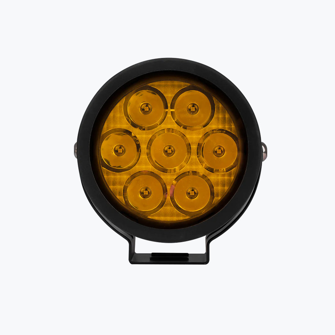HJG 7 LED ROUND FOGLIGHT WITH YELLOW CAP 70W