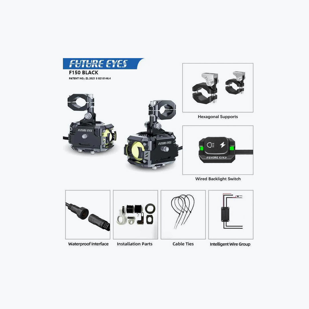 MOTO VANGUARD FUTURE EYES F150 LED FOGLIGHT BLACK