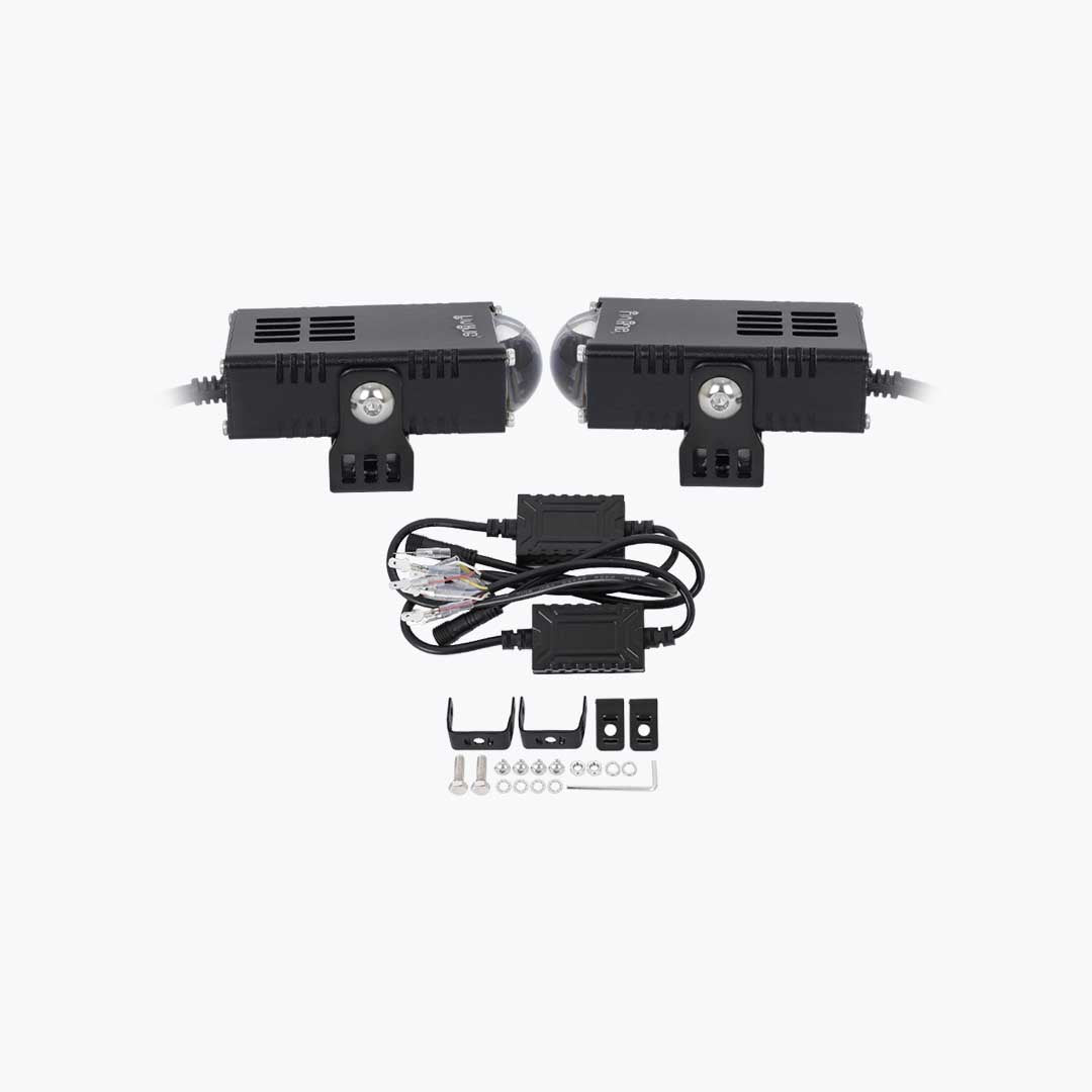 HJG Square Slim Mini Drive Fog Light Pair