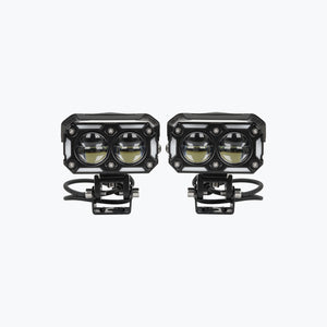 HJG Universal 2 LED Rectangular Fog Light With Wire Harness