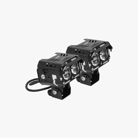 HJG Universal 2 LED Rectangular Fog Light With Wire Harness