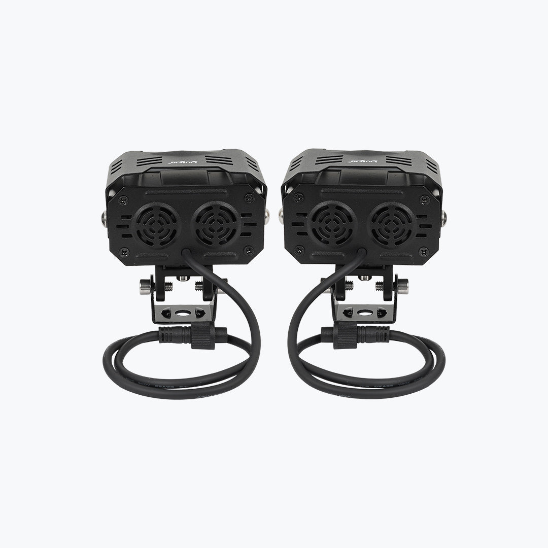 HJG Universal 2 LED Rectangular Fog Light With Wire Harness