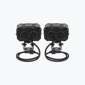 HJG Universal 2 LED Rectangular Fog Light With Wire Harness