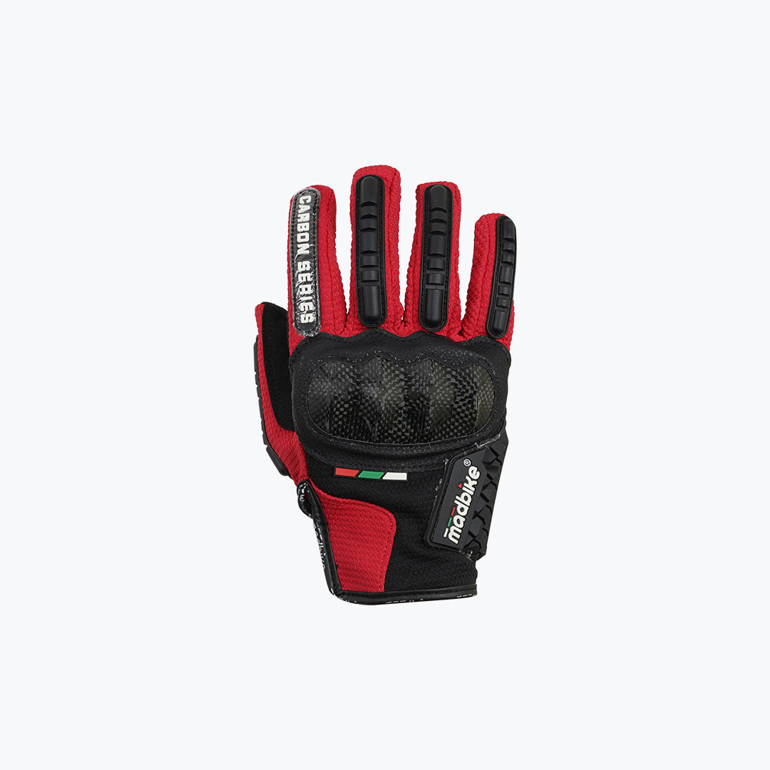 MADBIKE CARBON SERIES MAD06 GLOVES BLACK RED