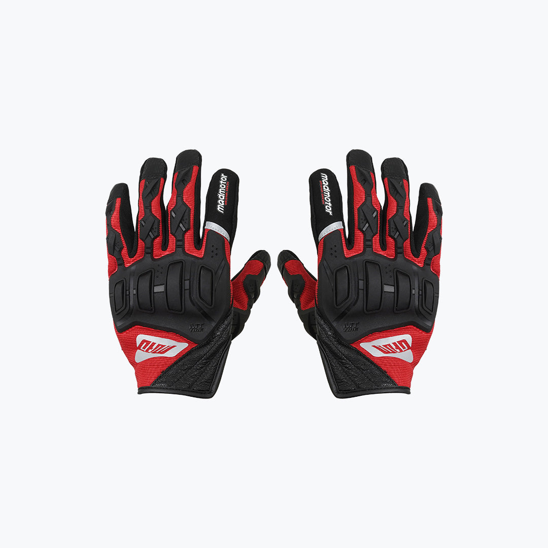 MADMOTOR MT TIRE MT-37 GLOVES BLACK RED