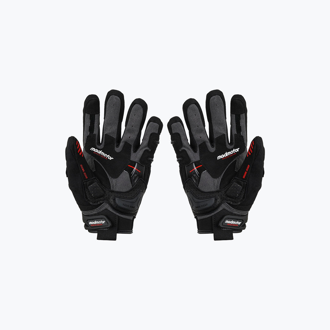 MADMOTOR STAINLESS STEEL SERIES MT-28 GLOVES BLACK