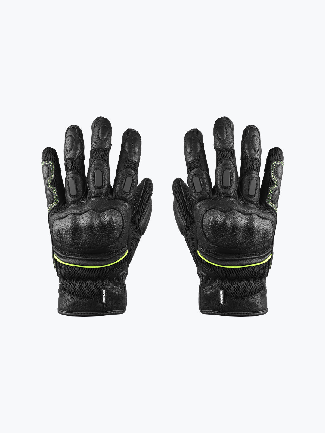 Rynox Tornado Pro 3 Gloves-Black HI-VIZ Green