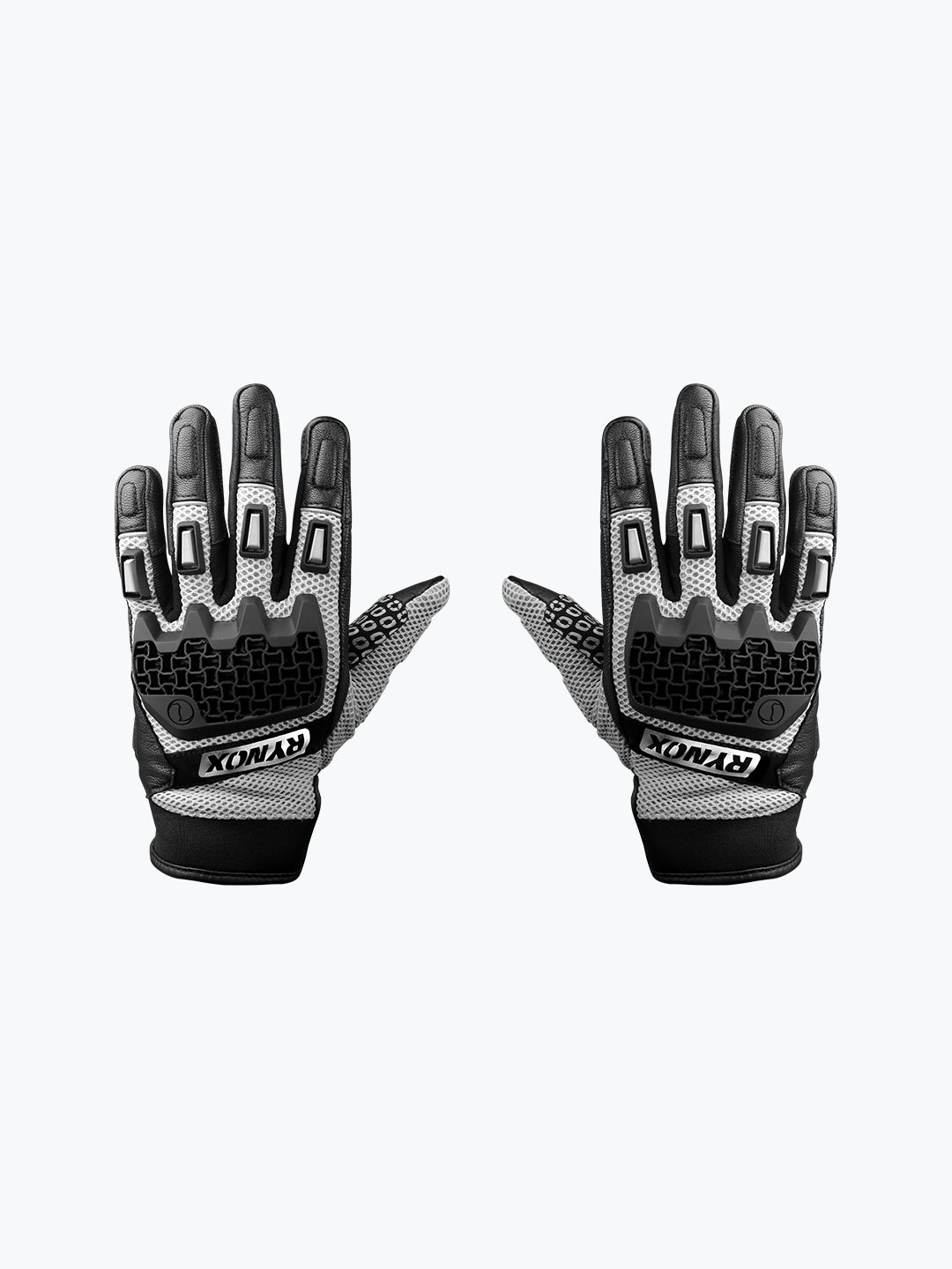 Rynox Gravel Off road Riding Gloves Black Grey | Bandidos pitstop