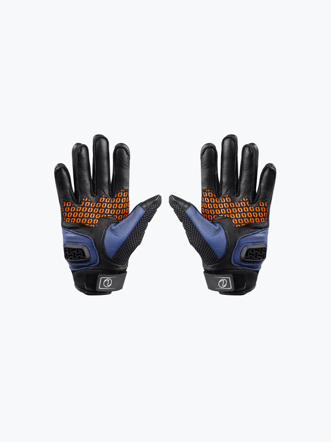 Rynox Gravel Gloves Navy Blue Orange