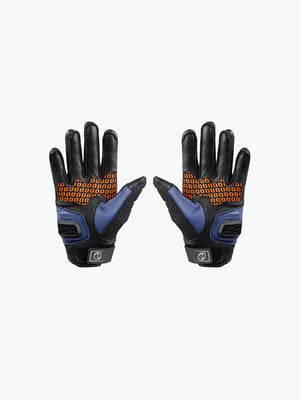 Rynox Gravel Gloves Navy Blue Orange