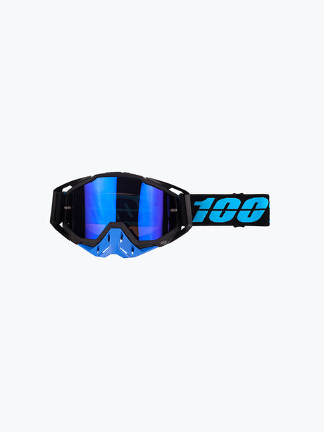 100% Goggles Black Blu Blue Tint