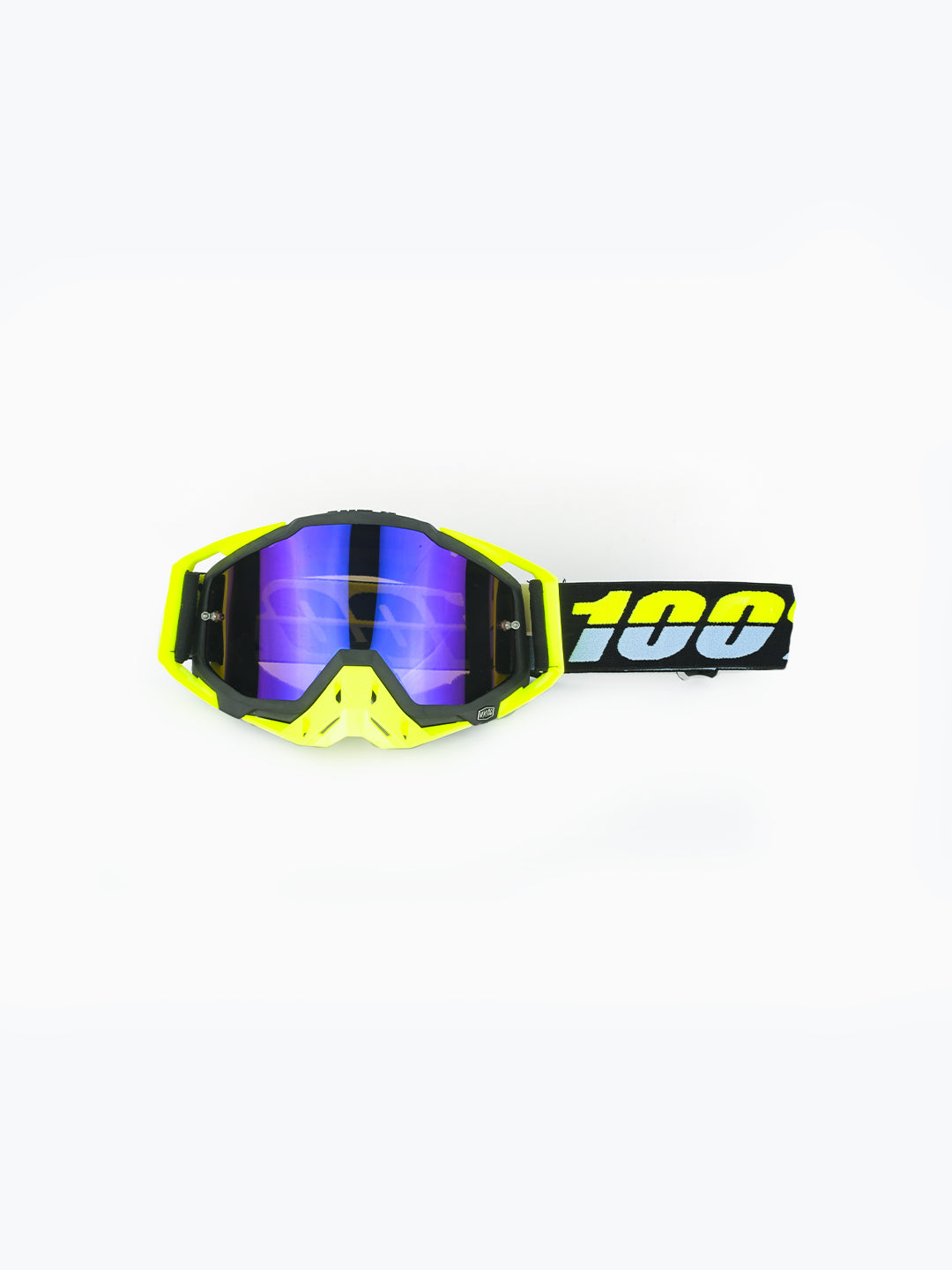 100% Goggles Yellow Black Blue Tint