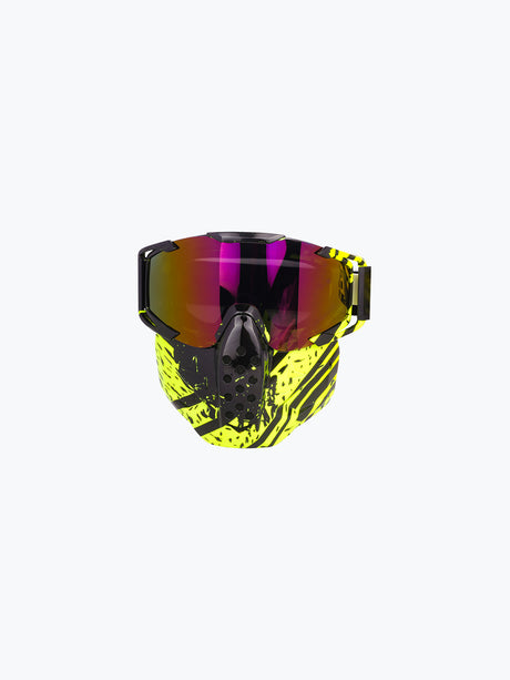 BSDDP Goggles With Mask Rainbow Yellow Black
