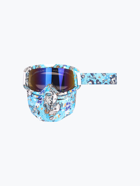 BSDDP Goggles With Mask Skull Blue