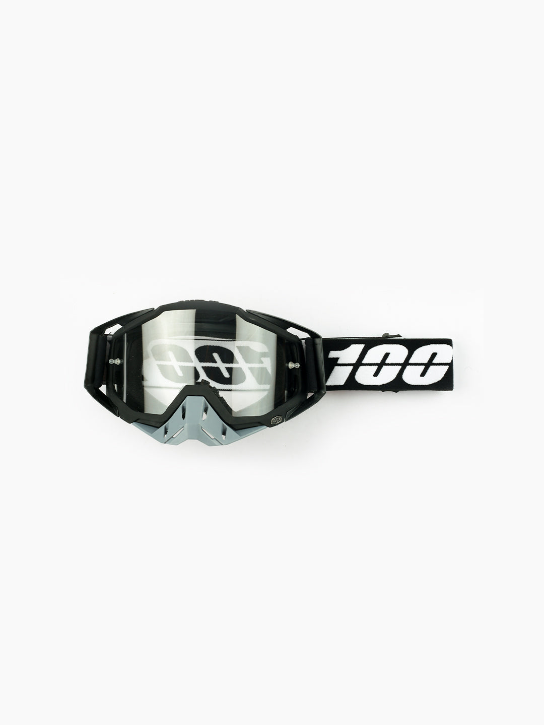100% Goggles Black Grey Plain Tint