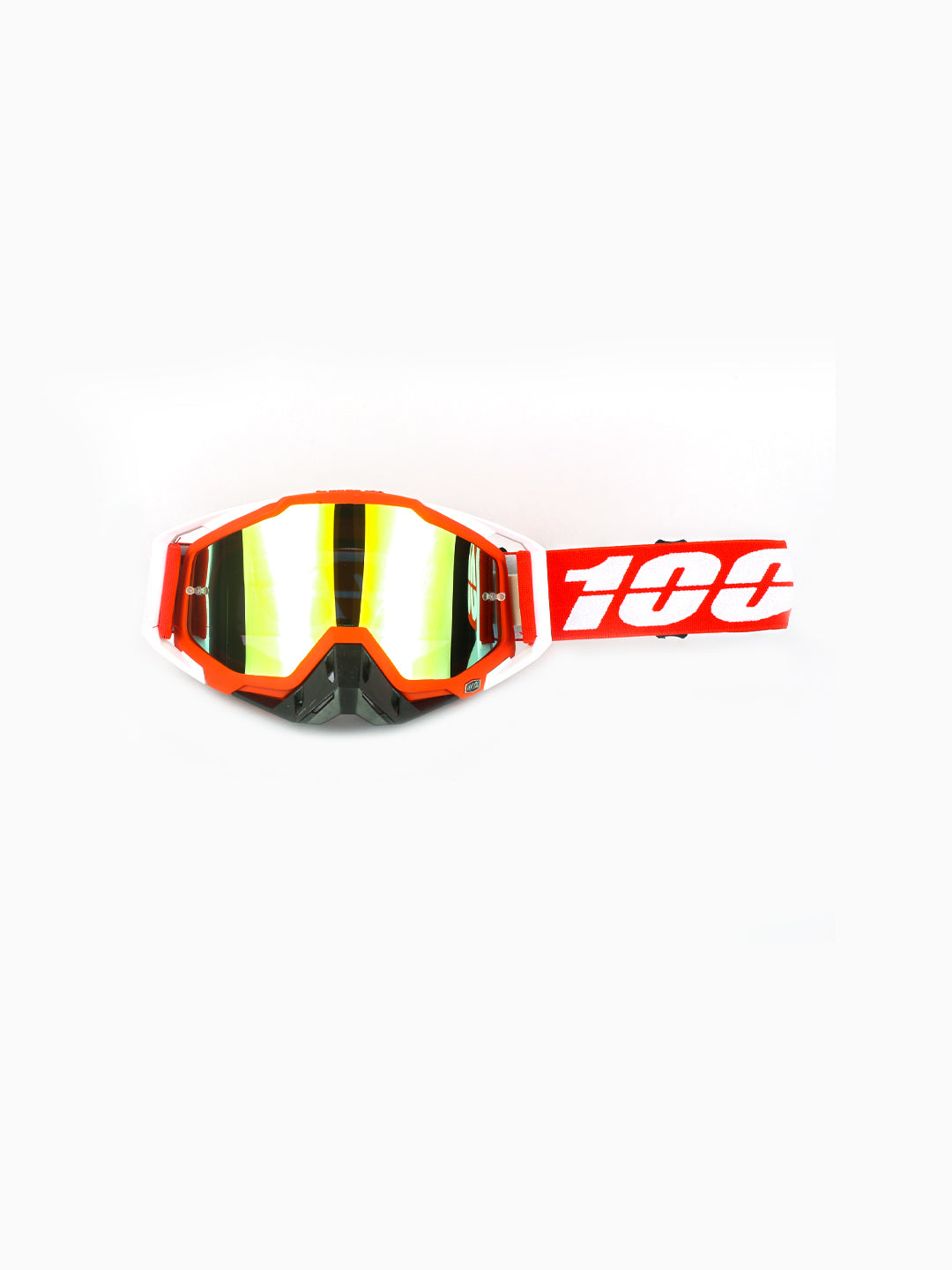 100% Goggles Red With Gold Tint