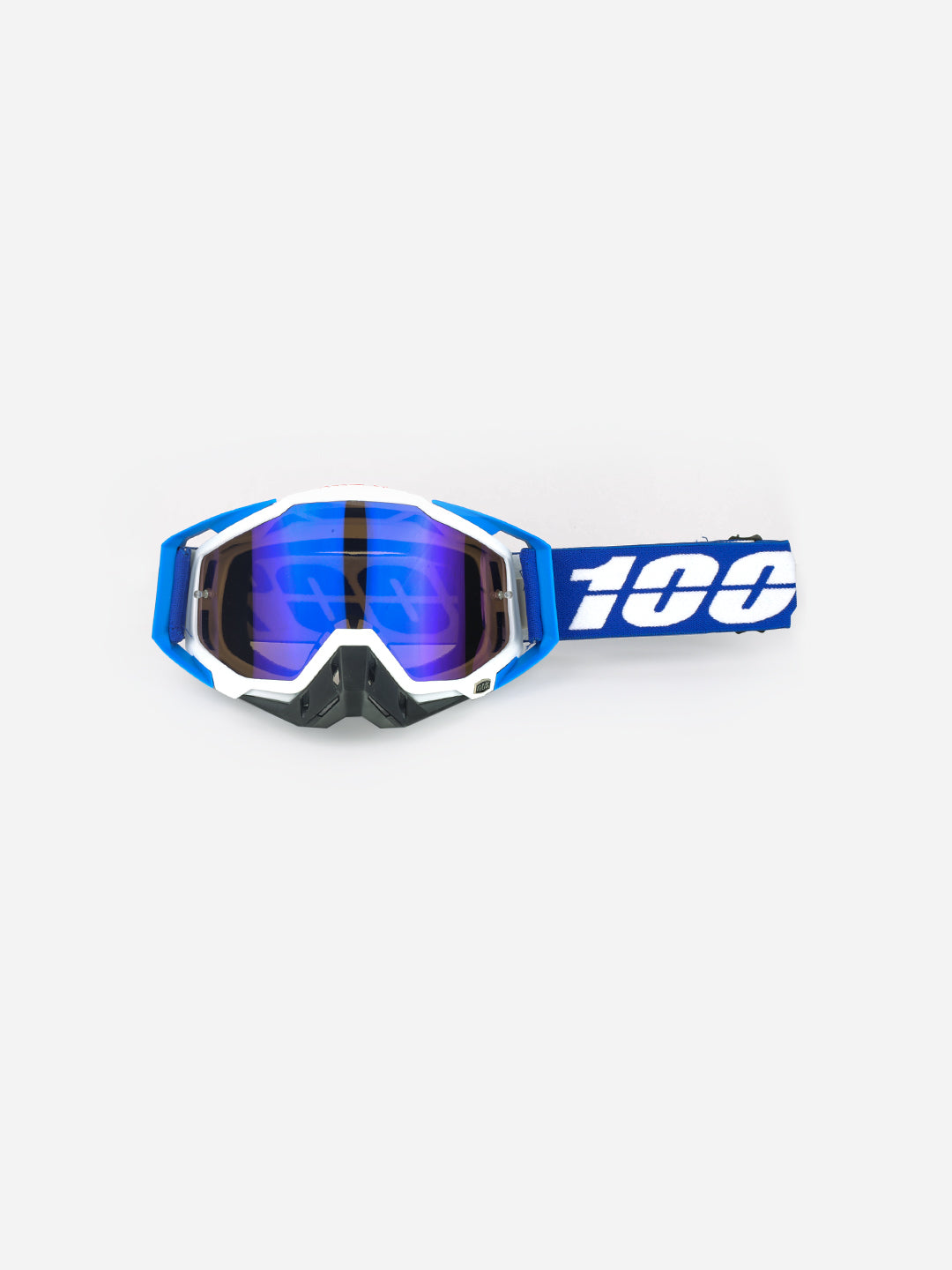 100% Goggles Blue White Plain Tint