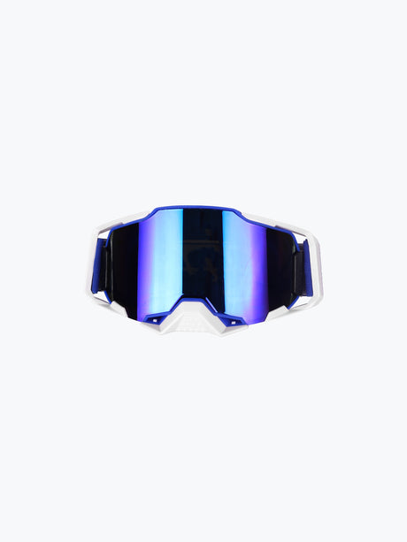 100% Goggles White Blue Tint