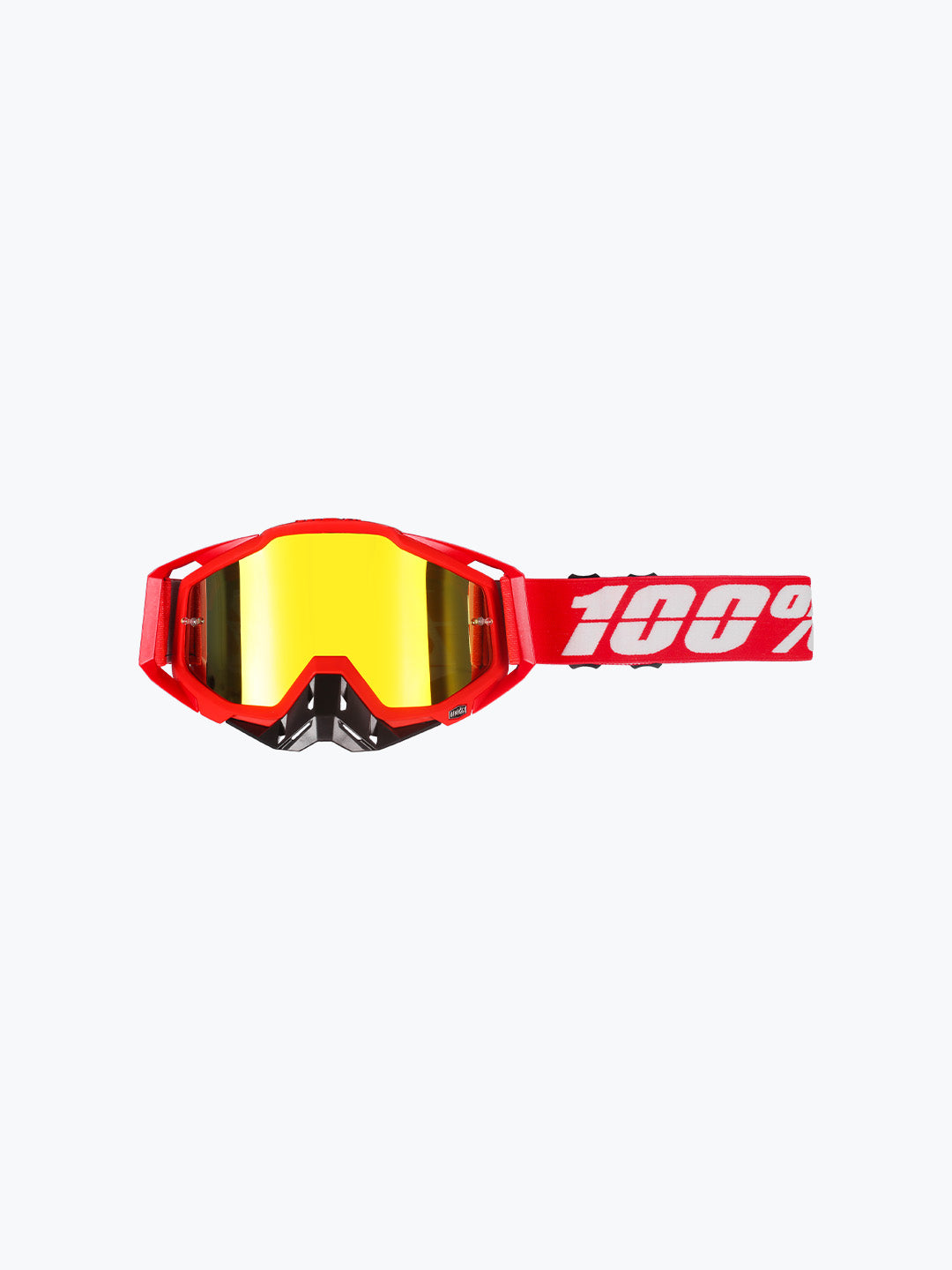 100% Goggles Black Red Gold Tint