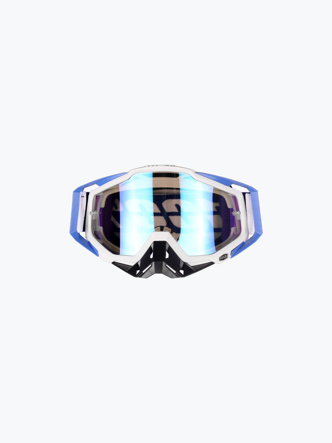 100% Goggles White Blue Tint