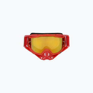100% GOGGLES RED NOSE & RED FRAME WHITE GOLD TINT WITH BOX