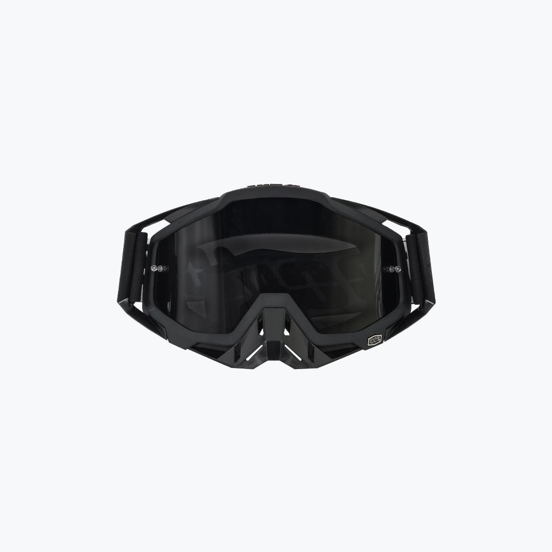 100% GOGGLES BLACK WHITE BLACK TINT WITH BOX