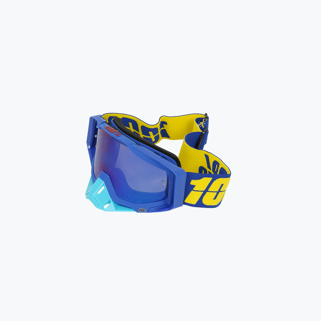 100% GOGGLES LIGHT BLUE NOSE BLUE TINT WITH BOX