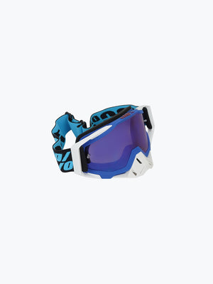 100% GOGGLES WHITE NOSE & FRAME BLUE TINT WITH BOX