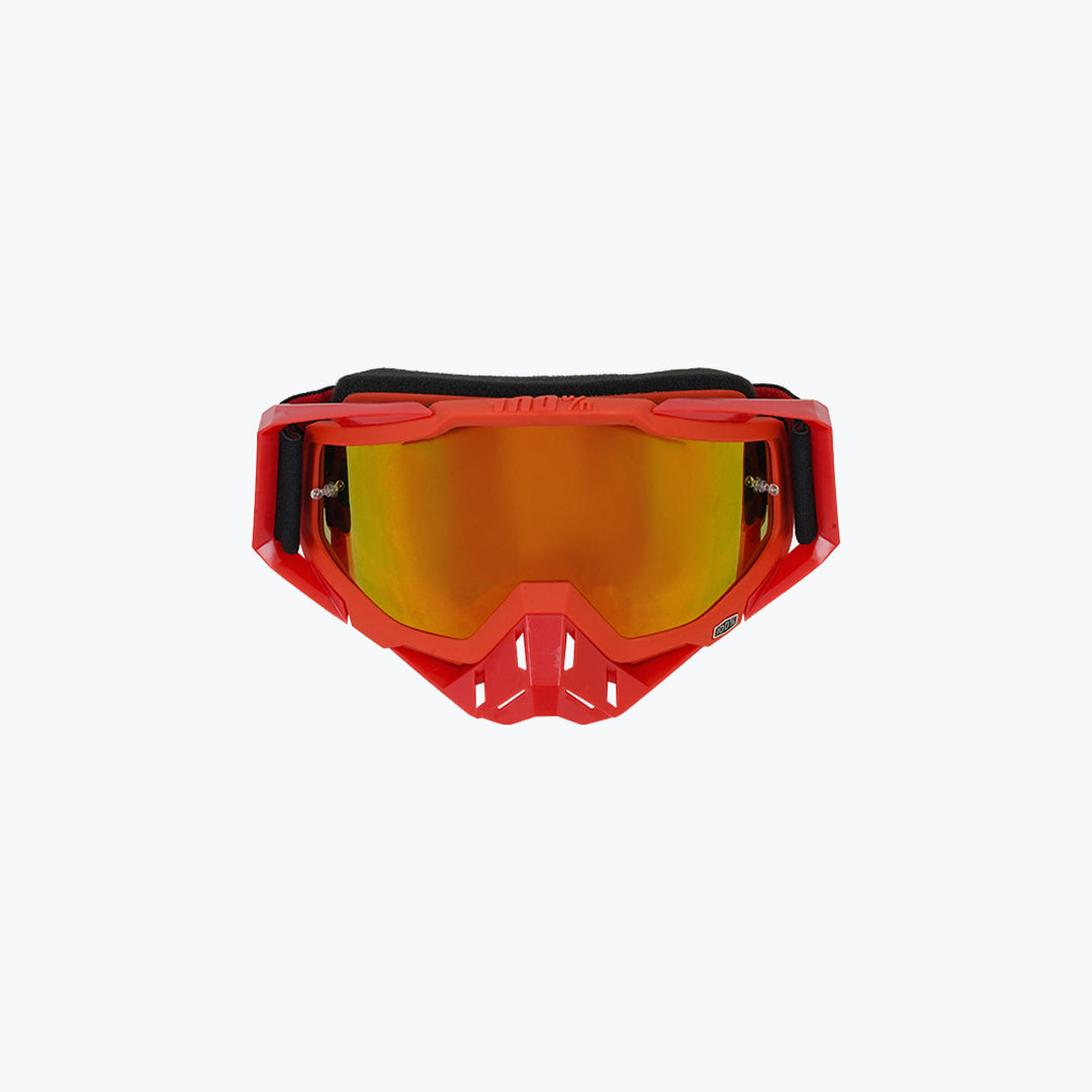 100% GOGGLES RED NOSE & RED FRAME BLACK GOLD TINT WITH OUT BOX