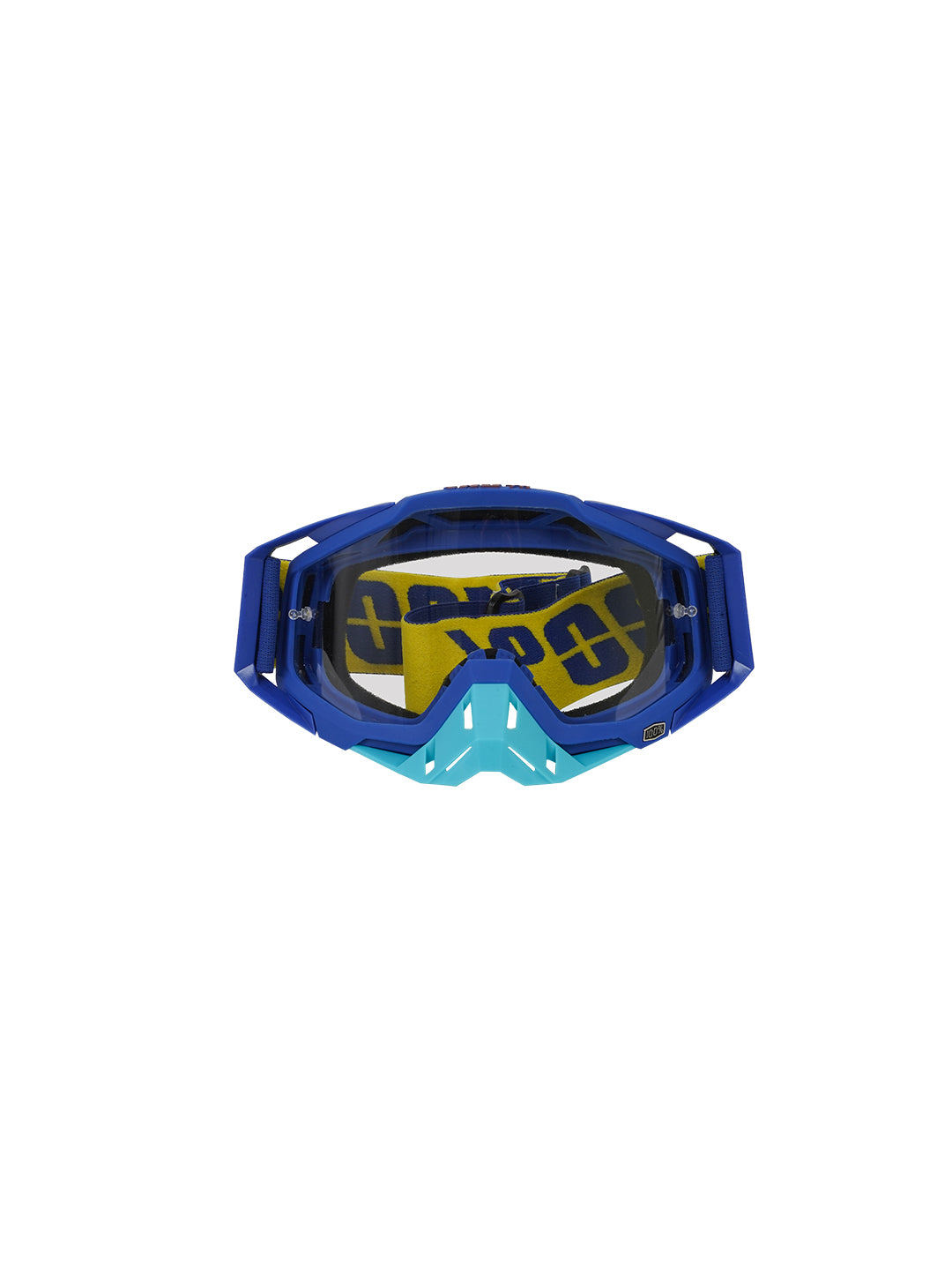 100% GOGGLES BLUE NOSE BLUE YELLOW CLEAR TINT WITH OUT BOX