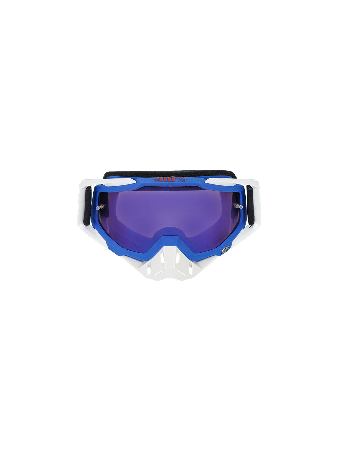 100% GOGGLES WHITE NOSE & FRAME BLUE TINT WITH OUT BOX