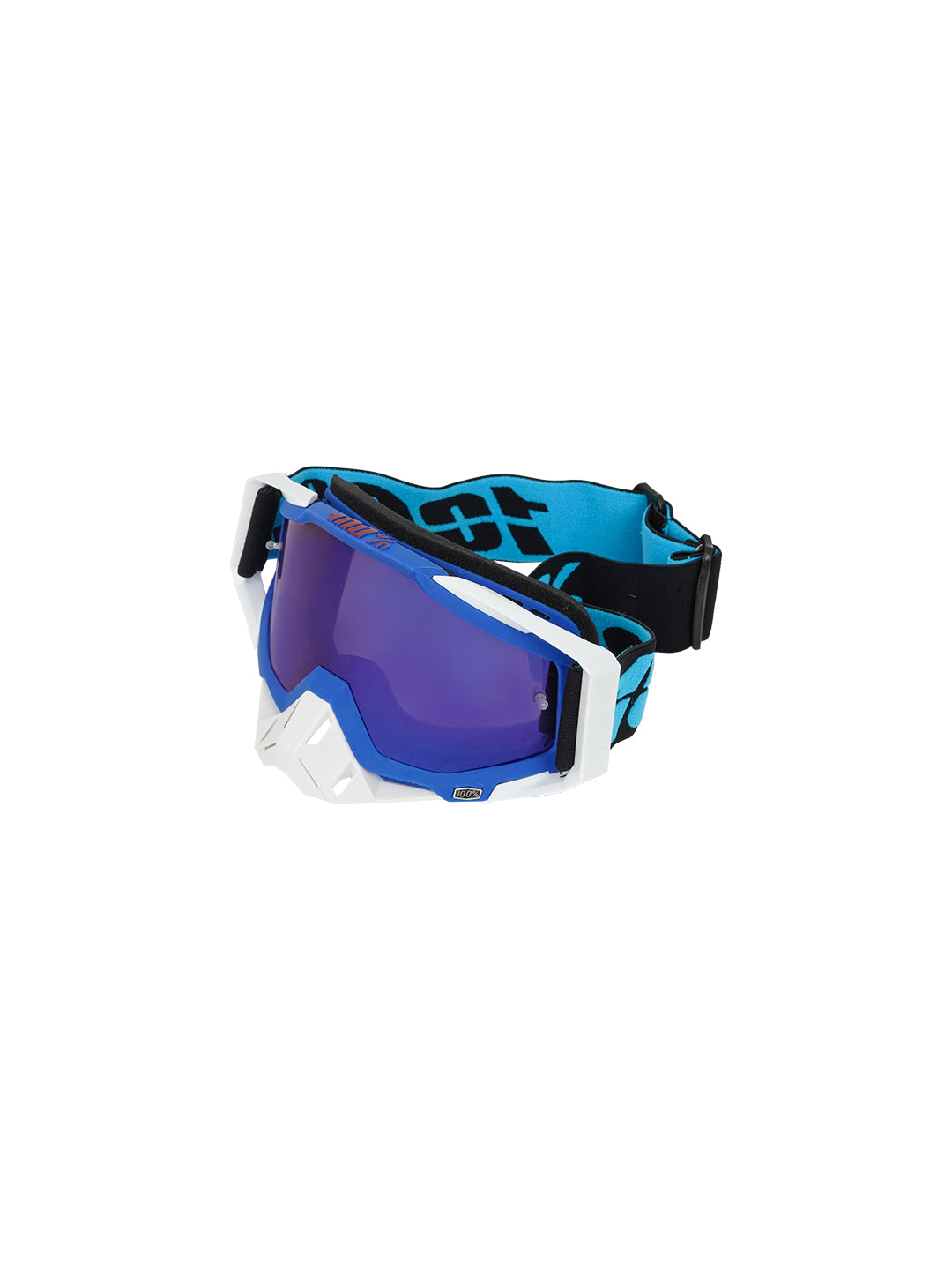 100% GOGGLES WHITE NOSE & FRAME BLUE TINT WITH OUT BOX