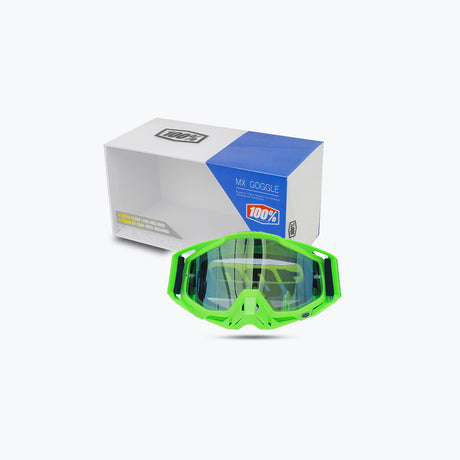 100% GOGGLES GREEN NOSE GREEN TINT WITH BOX